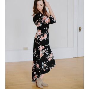 Floral wrap dress